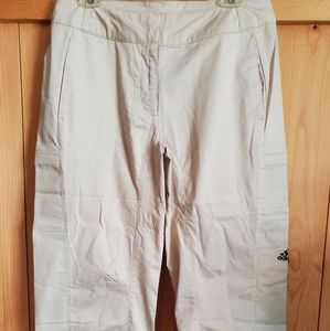 Adidas khaki cropped pants
